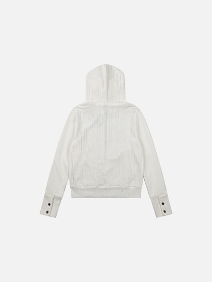 Aelfric Eden Boxy Cable Knit Zip Up Hoodie