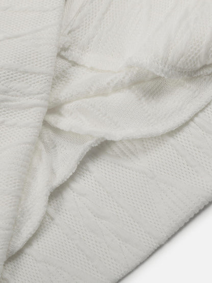 Aelfric Eden Boxy Cable Knit Zip Up Hoodie