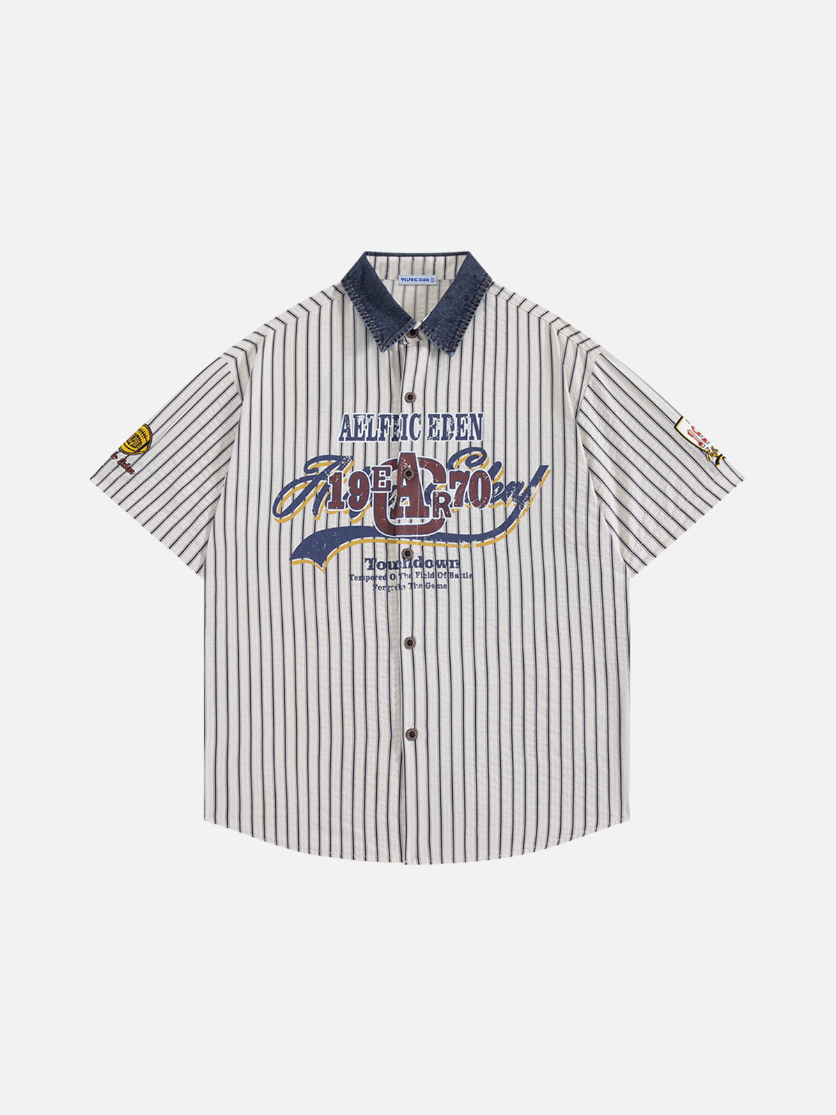 Aelfric Eden Stripe Patch Short Sleeve Shirt