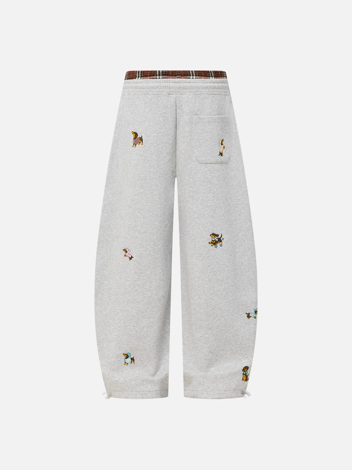 Aelfric Eden Dachshund Double Waist Baggy Barrel Sweatpants