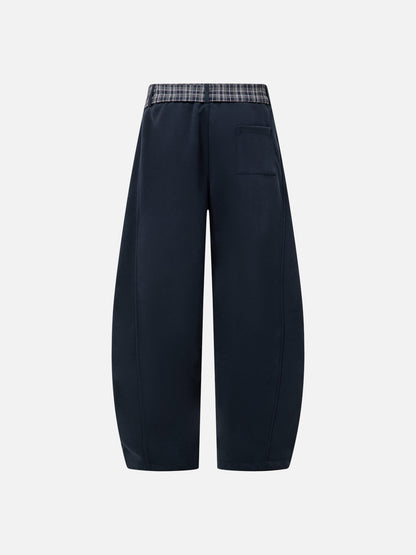 Aelfric Eden Plaid Tie Baggy Barrel Sweatpants