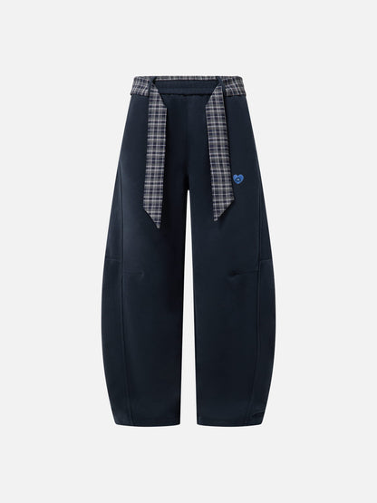 Aelfric Eden Plaid Tie Baggy Barrel Sweatpants