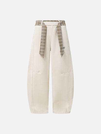 Aelfric Eden Plaid Tie Baggy Barrel Sweatpants
