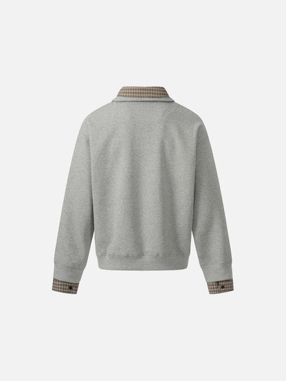 Aelfric Eden Boxy Plaid Collar Sweatshirt