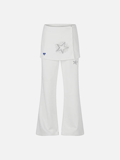 Aelfric Eden Rhinestone Star Skirt Bootcut Pants