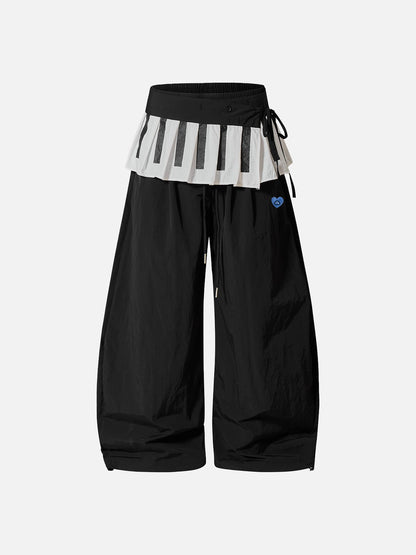 Aelfric Eden Piano Pleated Baggy Barrel Sweatpants