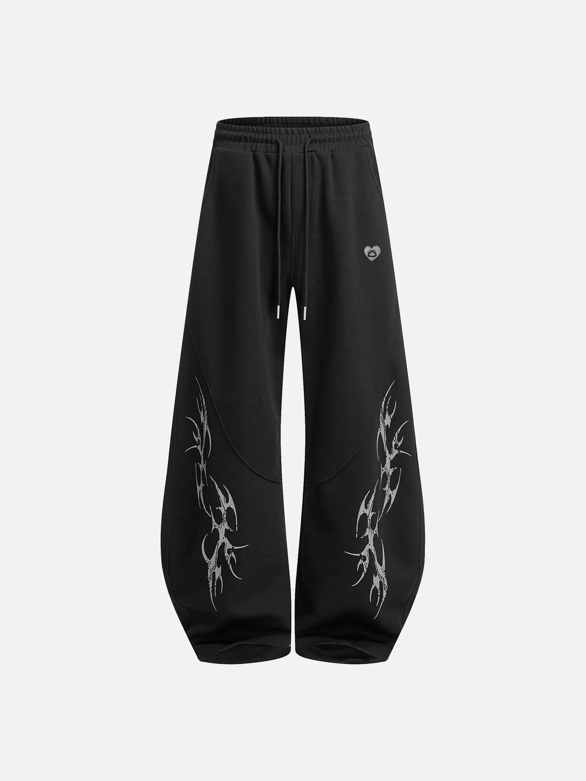 Aelfric Eden Thorn Print Baggy Barrel Sweatpants