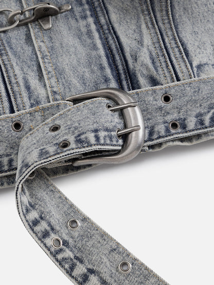 Aelfric Eden Super Boxy Fireman Clasp Denim Vest