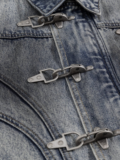 Aelfric Eden Super Boxy Fireman Clasp Denim Vest