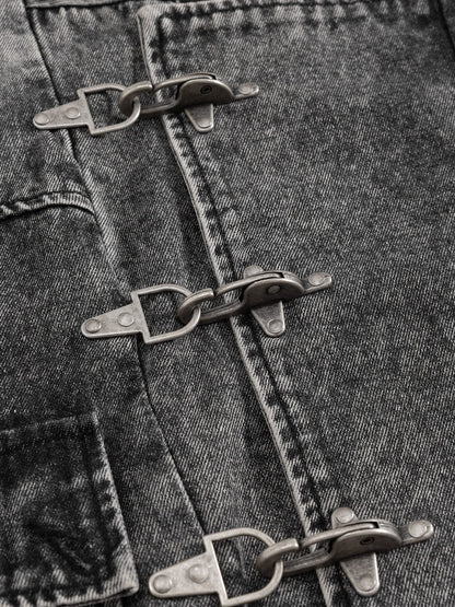 Aelfric Eden Super Boxy Fireman Clasp Denim Vest