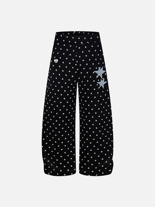 Aelfric Eden Star Print Baggy Barrel Sweatpants