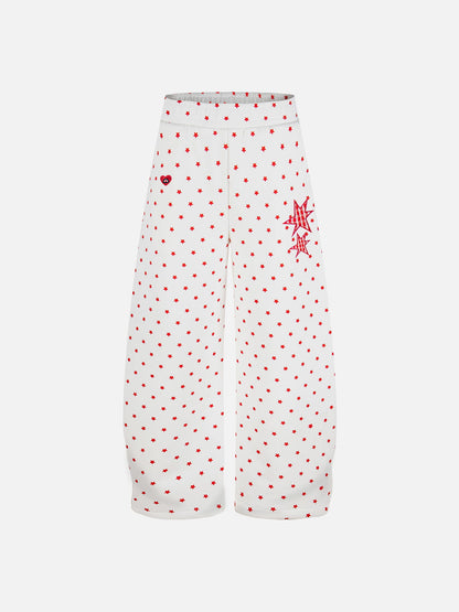 Aelfric Eden Star Print Baggy Barrel Sweatpants
