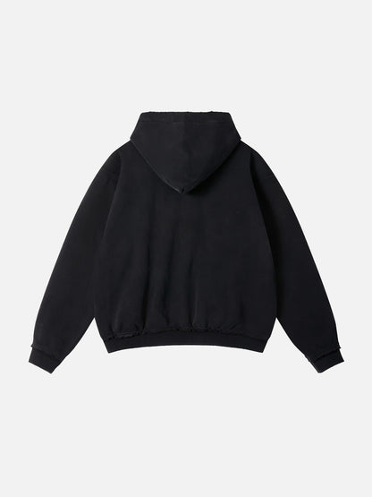 [Pre-Order] Aelfric Eden Distressed Rhinestone Zip Up Hoodie