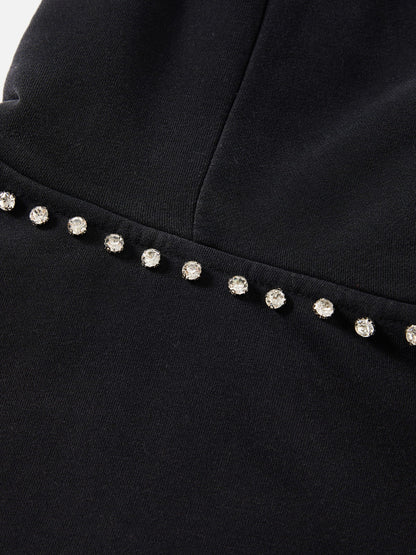 [Pre-Order] Aelfric Eden Distressed Rhinestone Zip Up Hoodie