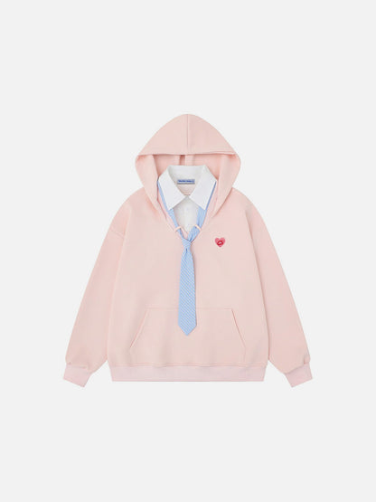 Aelfric Eden Tie Layered Pullover Hoodie