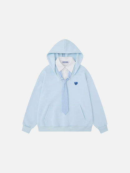 Aelfric Eden Tie Layered Pullover Hoodie