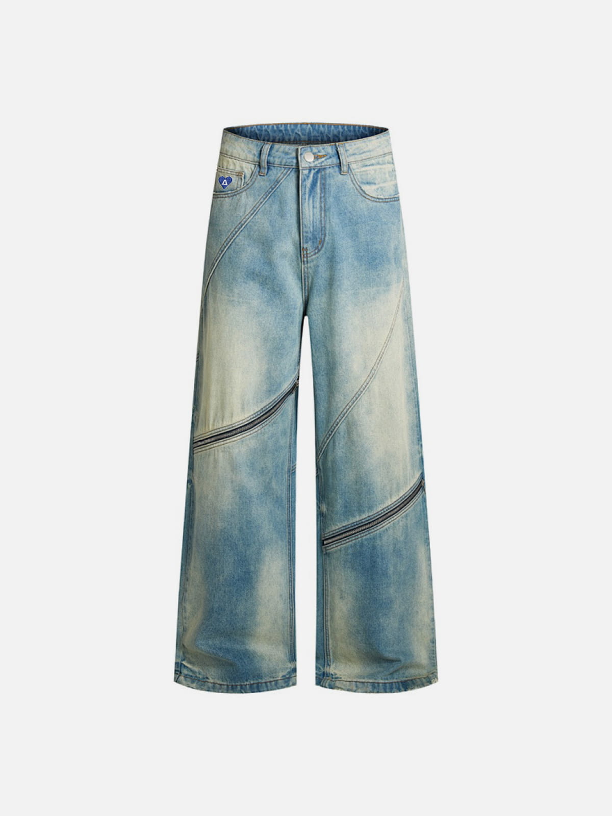Aelfric Eden Washed Zip Panel Jeans