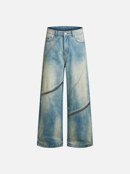 Aelfric Eden Washed Zip Panel Jeans