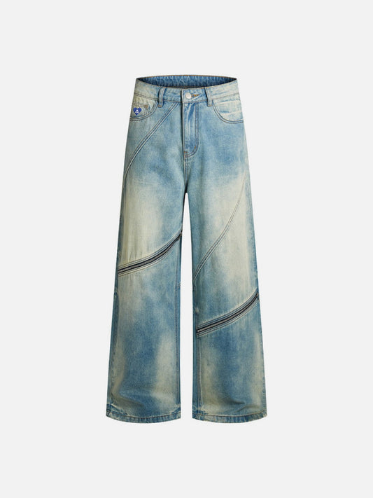 Aelfric Eden Washed Zip Panel Jeans