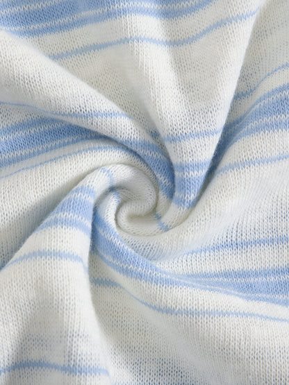 Aelfric Eden Striped Henley Long Sleeve Tee