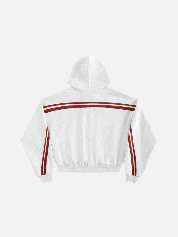 Aelfric Eden Boxy Contrast Stripe Zip Up Hoodie