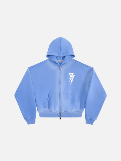 Aelfric Eden Boxy Washed Zip Up Hoodie