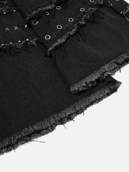 Aelfric Eden Studded Distressed Bootcut Jeans