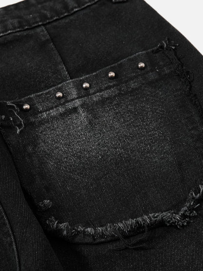 Aelfric Eden Studded Distressed Bootcut Jeans
