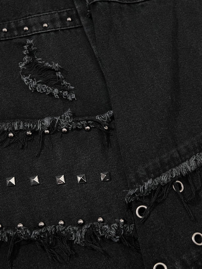Aelfric Eden Studded Distressed Bootcut Jeans