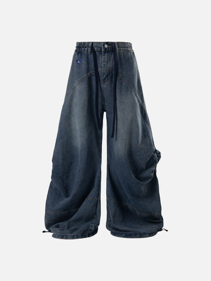 Aelfric Eden Detachable Plaid Layer Baggy Jeans