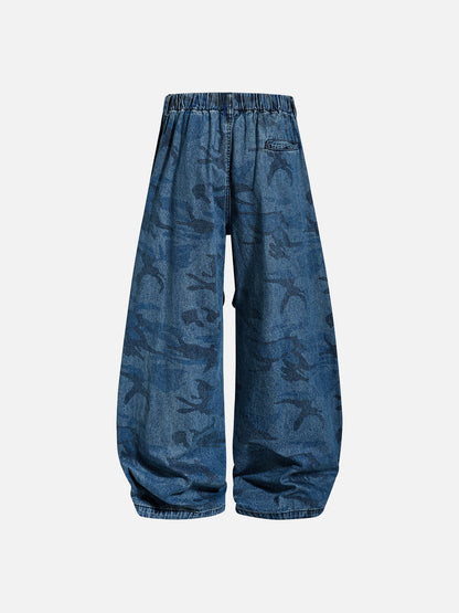 Aelfric Eden CAMO Baggy Barrel Jeans