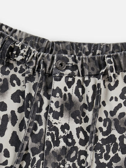 Aelfric Eden Leopard Baggy Barrel Jeans