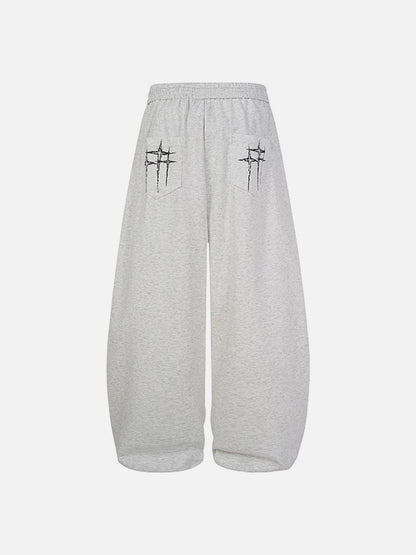 Aelfric Eden Cross Print Baggy Sweatpants