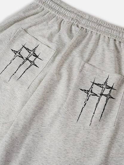 Aelfric Eden Cross Print Baggy Sweatpants