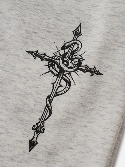 Aelfric Eden Cross Print Baggy Sweatpants