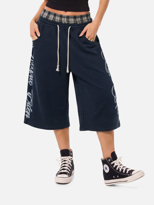 Aelfric Eden Double Waist Script Longline Shorts