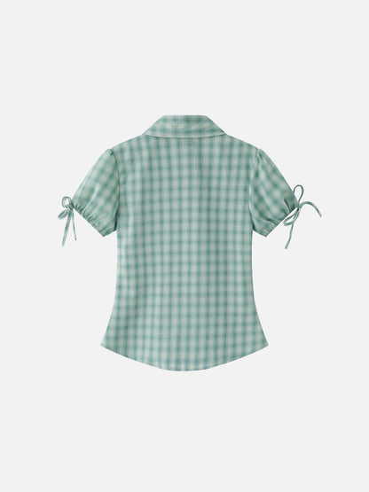 Aelfric Eden Plaid Cat Short Sleeve Shirt
