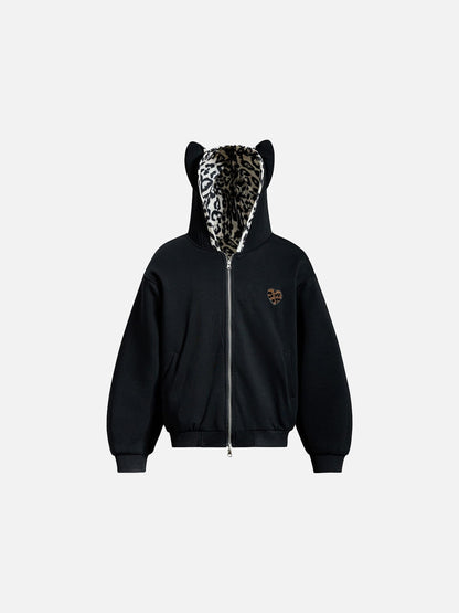 [Pre-Order] Aelfric Eden Reversible Leopard Zip Up Hoodie