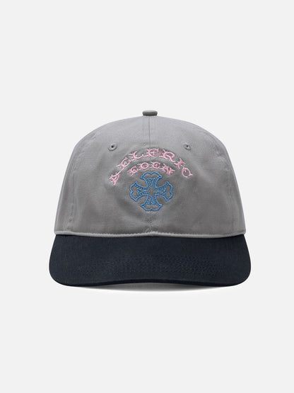 Colorblock Embroidered Structured Baseball Cap