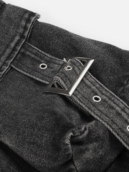 Aelfric Eden Distressed Strap Longline Jorts