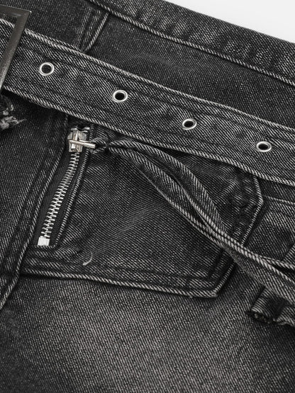 Aelfric Eden Distressed Strap Longline Jorts