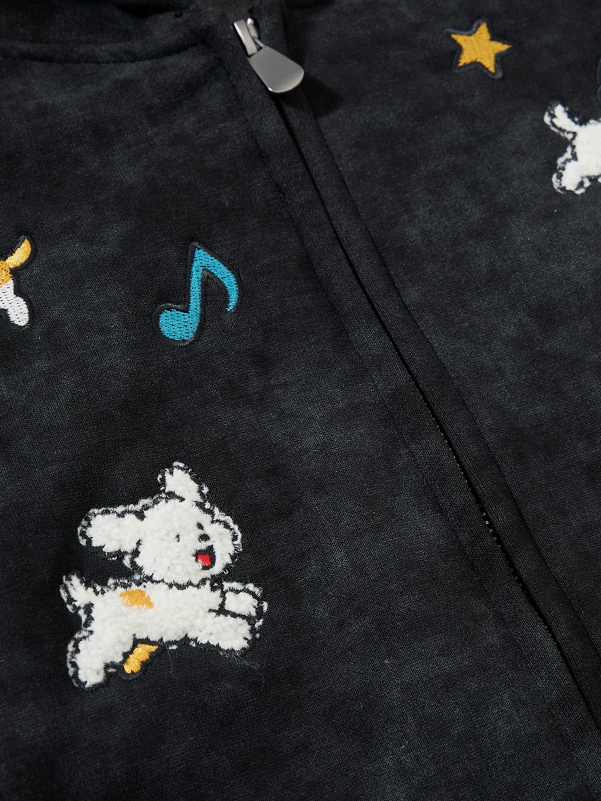 [Pre-Order] Aelfric Eden Cartoon Embroidered Zip Up Hoodie