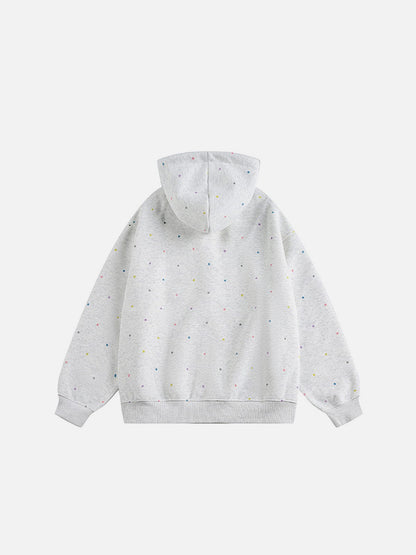 Aelfric Eden Colorful Polka Dot Zip Up Hoodie
