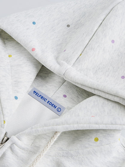 Aelfric Eden Colorful Polka Dot Zip Up Hoodie
