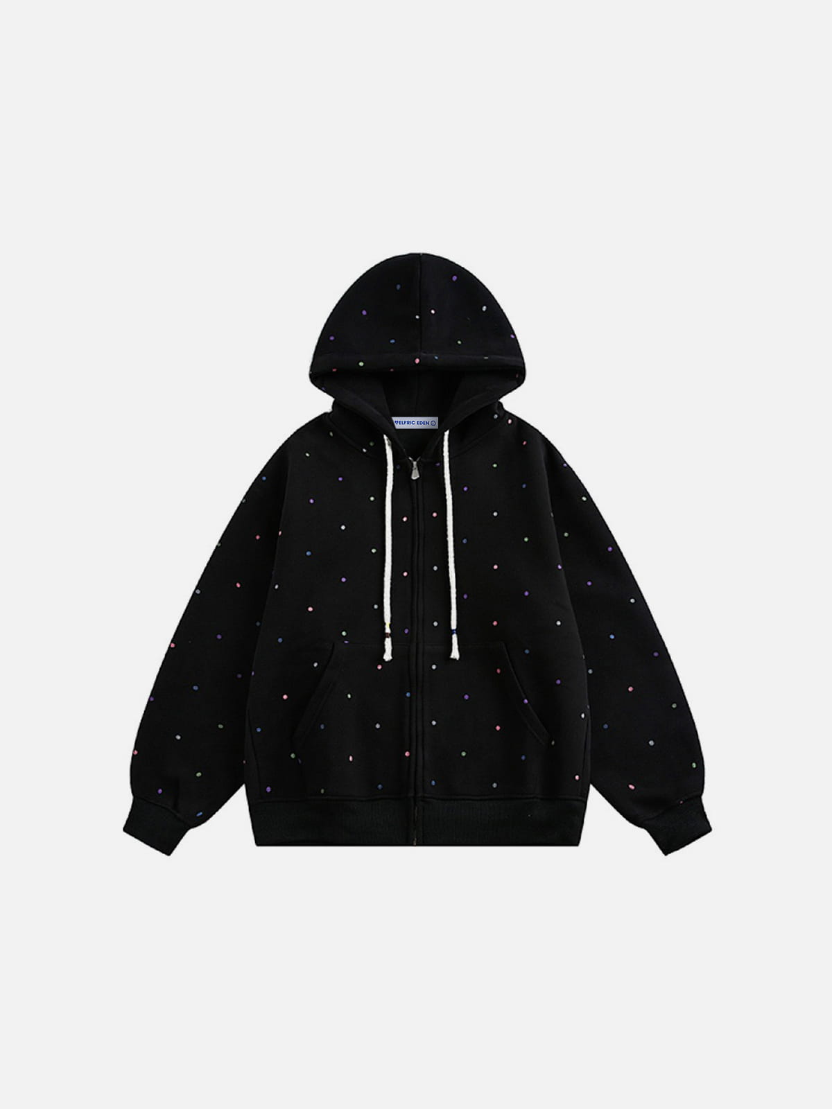 Aelfric Eden Colorful Polka Dot Zip Up Hoodie