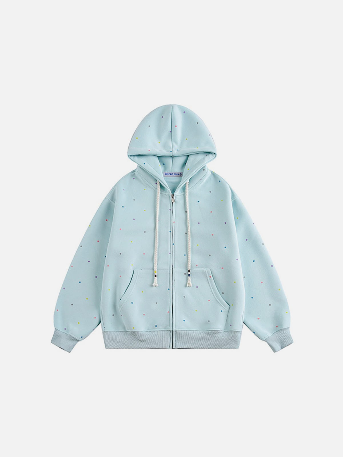 Aelfric Eden Colorful Polka Dot Zip Up Hoodie