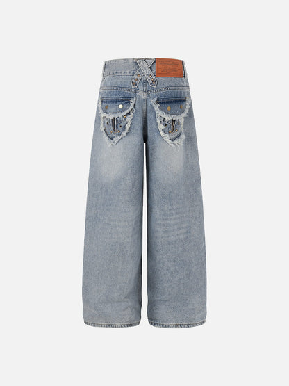 Aelfric Eden Washed Frayed Jeans