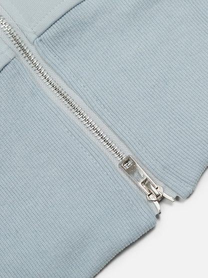[Pre-Order] Aelfric Eden Cropped Pearl Studded Zip Up Hoodie