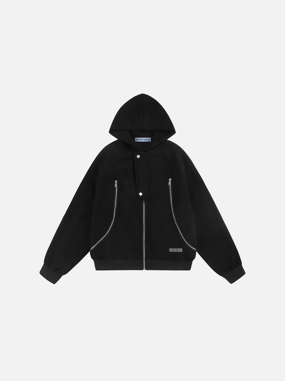 Aelfric Eden Boxy Curved Zip Up Hoodie