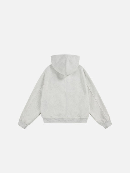 Aelfric Eden Boxy Curved Zip Up Hoodie